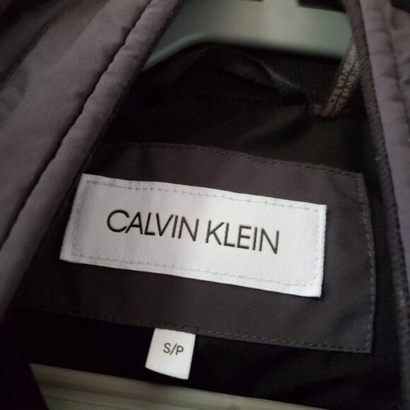 Calvin Klein Insulated Classic Puffer Jacket Ribbed Storm Grey S - Picture 4 of 9